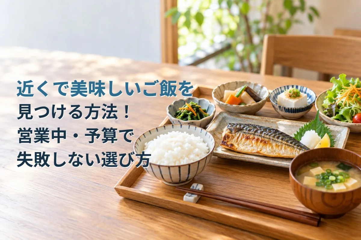 近くで美味しいご飯を見つける方法！営業中・予算で失敗しない選び方